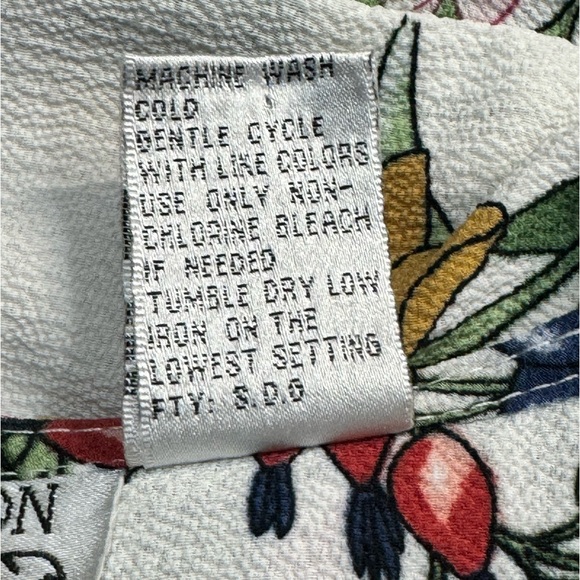 New Direction Floral Print 3/4 Sleeve Top Size L - Picture 6 of 6